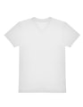 Heren T-shirt B&C E150 V Hals Wit